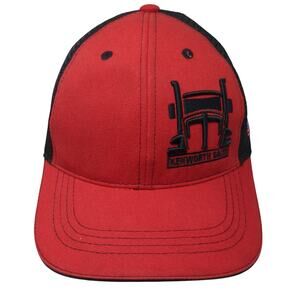 Kenworth Sales Strapback Mesh Back Trucker Hat Red One Size Embroidered